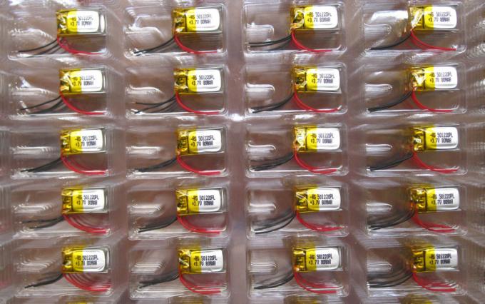 501220 paquet rechargeable de batterie de polymère de lithium de 3.7V 80mAh pour les dispositifs mobiles de l'électronique